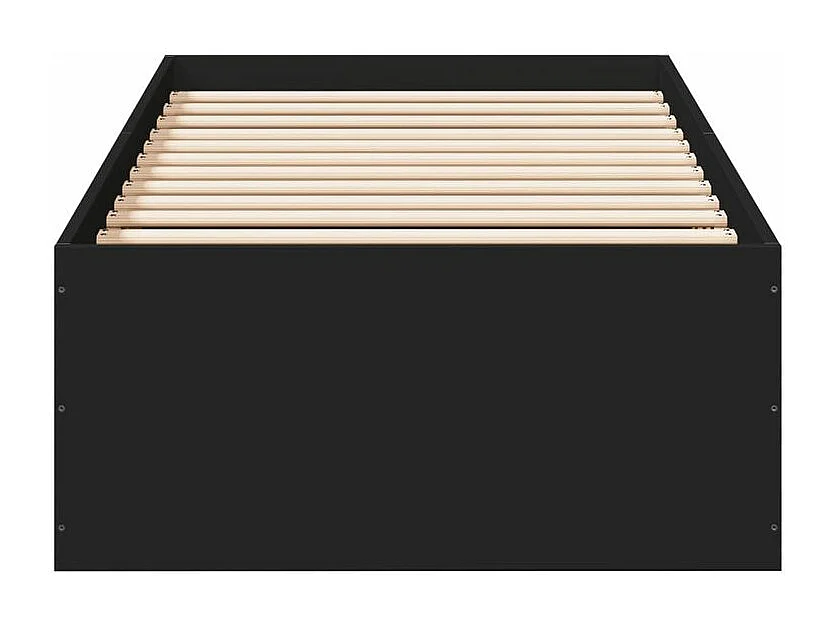 Cadre de lit noir 100x200 bois d'ingénierie