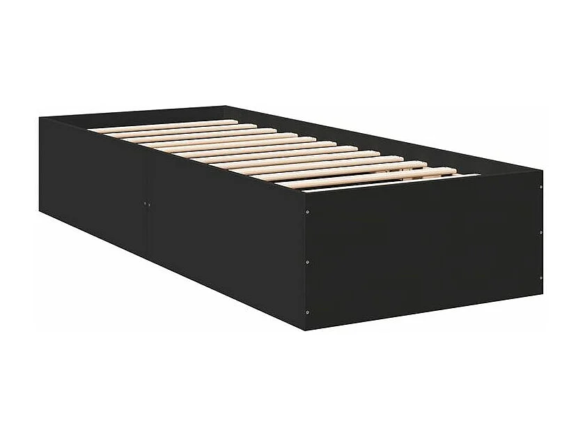 vidaXL Estructura de cama madera de ingeniería negra 100x200 cm