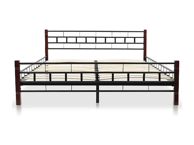 Lit métal noir Veniza 160x200