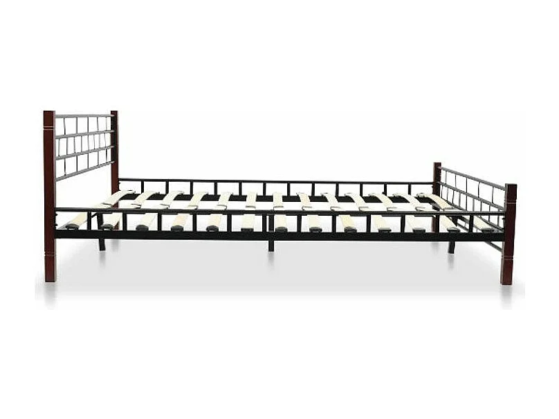 Lit métal noir Veniza 160x200