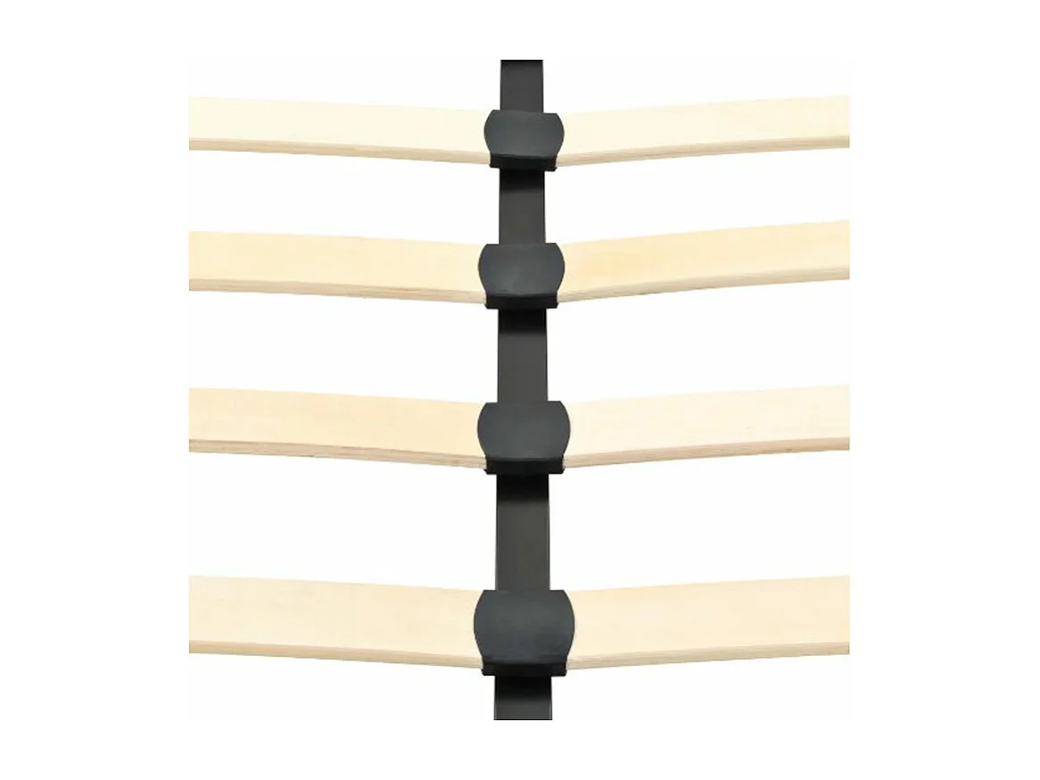 Lit métal noir Veniza 160x200