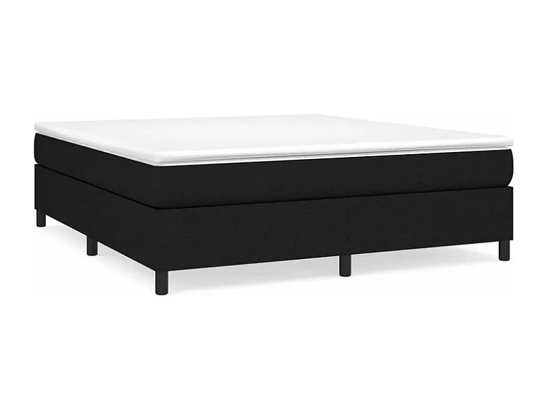 Sommier à lattes de lit avec matelas Noir 160x200 Tissu