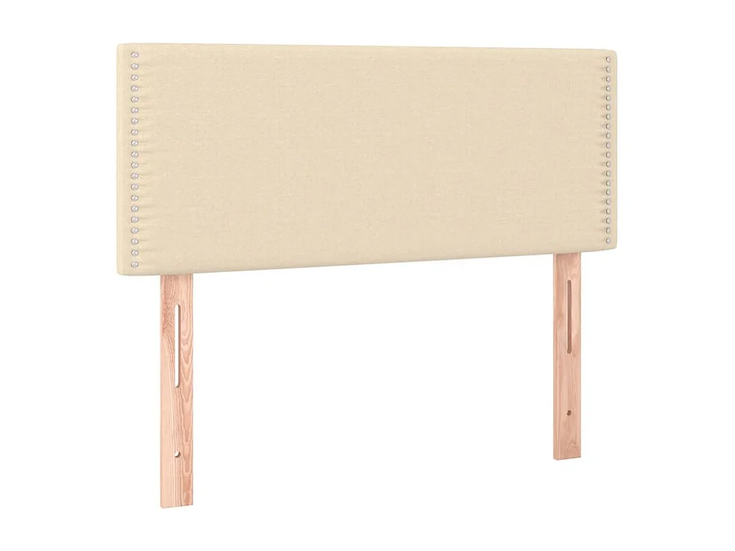 Sommier à lattes de lit et matelas Crème 90x190 Tissu