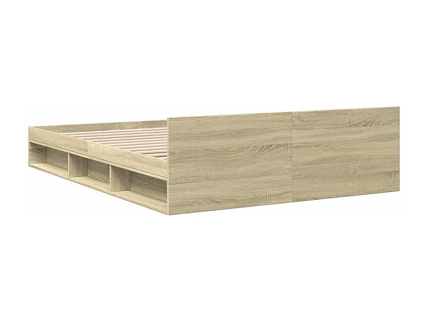 Cadre de lit et tiroirs chêne sonoma 135x190 bois ingénierie