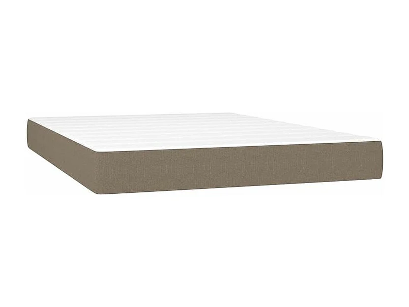 Sommier à lattes de lit matelas et LED Taupe 140x200 Tissu