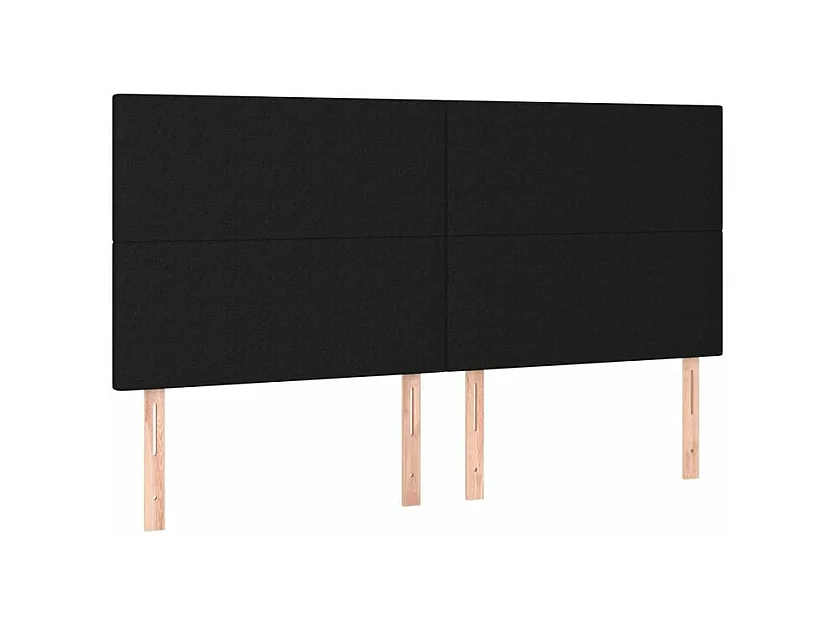 Sommier à lattes de lit avec matelas Noir 200x200 Tissu
