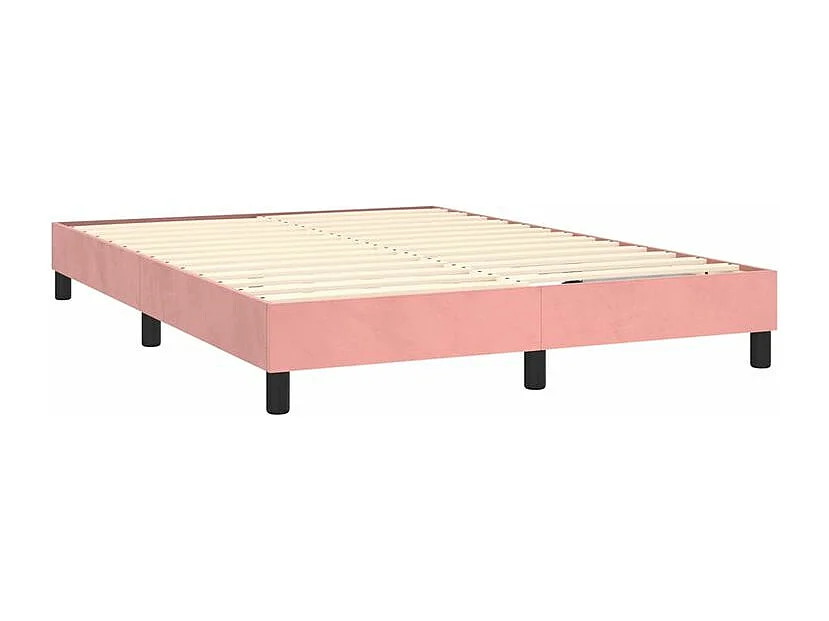 Sommier à lattes de lit avec matelas Rose 140x200 Velours