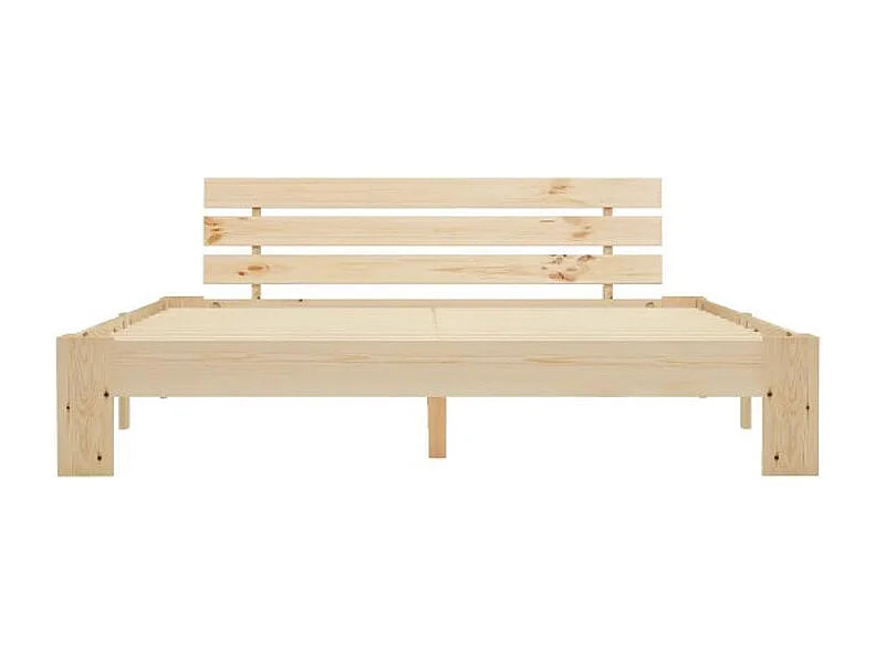 Lit adulte pin massif clair Cozy 180x200