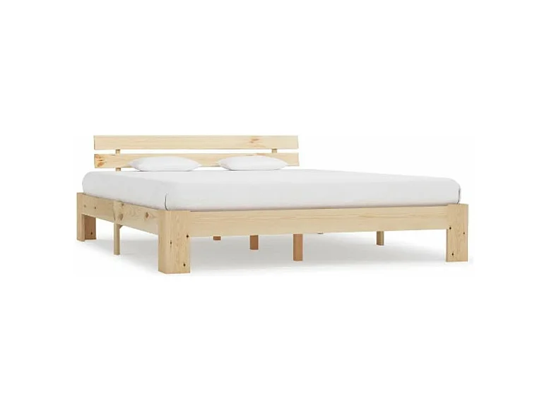 Lit adulte pin massif clair Cozy 180x200