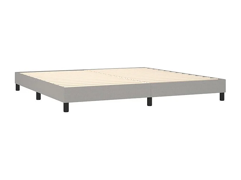 Sommier à lattes de lit avec matelas Gris clair 160x200 Tissu