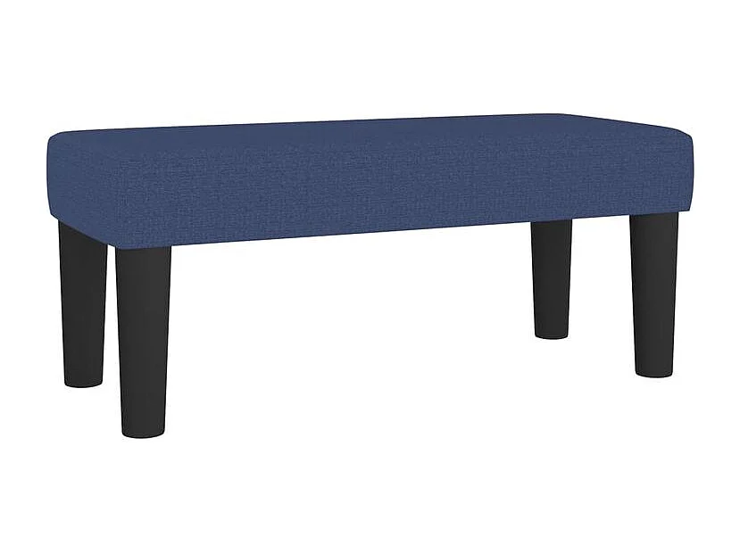 vidaXL Cama box spring con colchón tela azul 90x190 cm