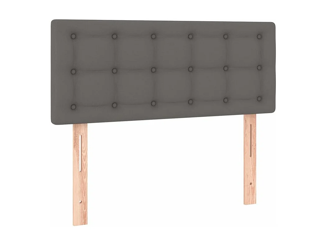 Sommier à lattes de lit avec matelas et LED Gris 80x200
