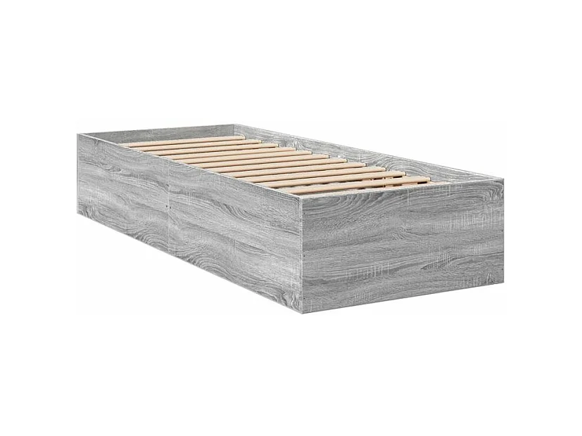 Cadre de lit sonoma gris 90x190 bois d'ingénierie