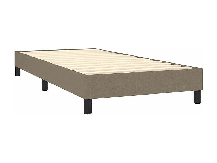 Sommier à lattes de lit avec matelas Taupe 100x200 Tissu