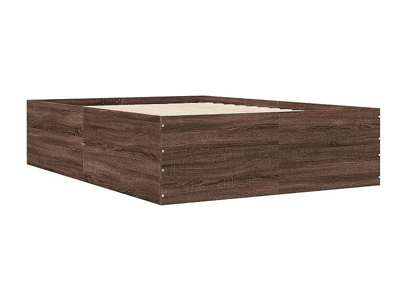 Cadre de lit chêne marron 120x190 bois d'ingénierie