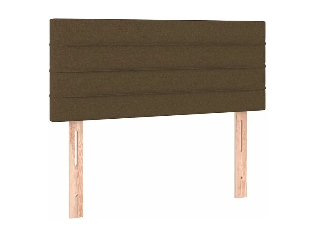 Sommier à lattes de lit et matelas et LED Marron foncé 90x190