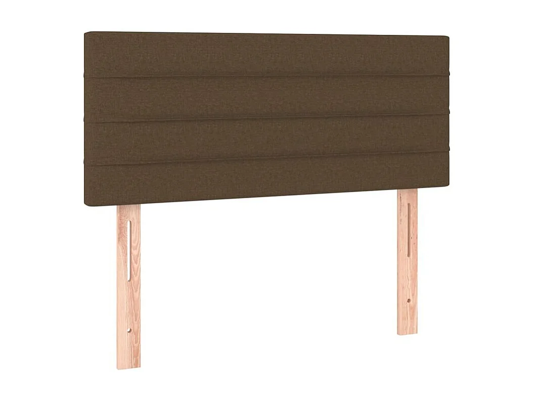 Sommier à lattes de lit et matelas et LED Marron foncé 90x190