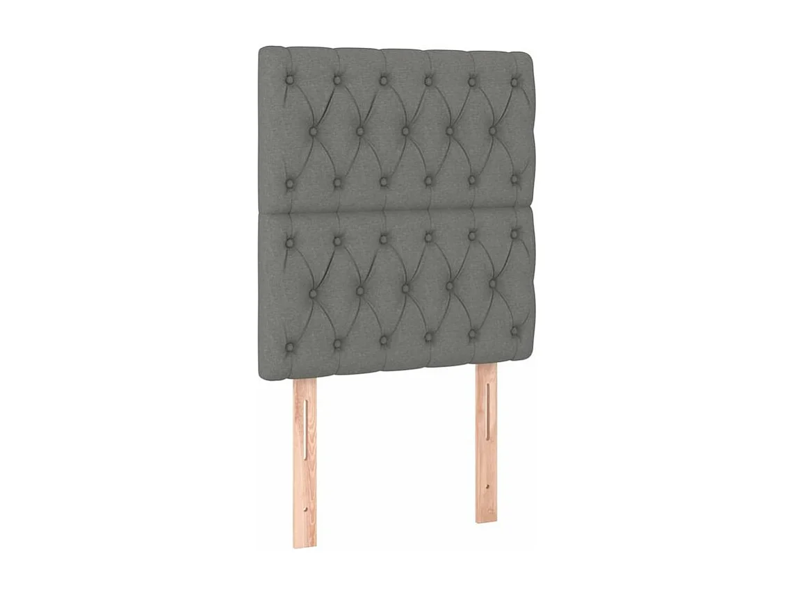 Sommier à lattes de lit avec matelas et LED Gris foncé 80x200