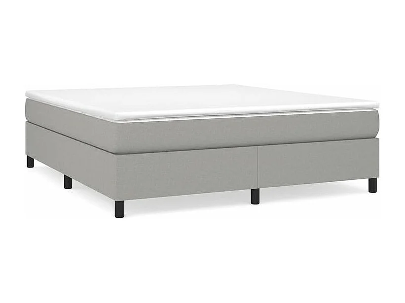 Sommier à lattes de lit avec matelas Gris clair 180x200 Tissu