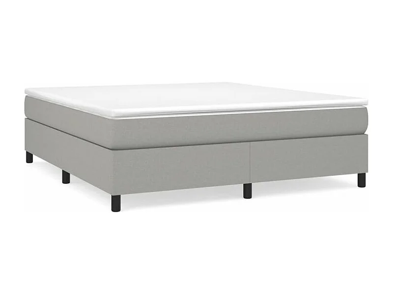Sommier à lattes de lit avec matelas Gris clair 180x200 Tissu