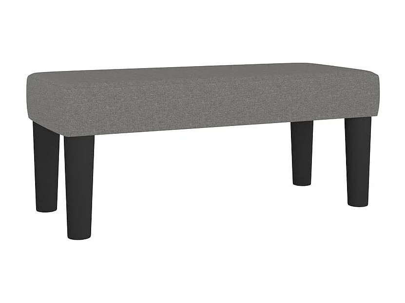 Sommier à lattes de lit et matelas Gris foncé 90x190 Tissu