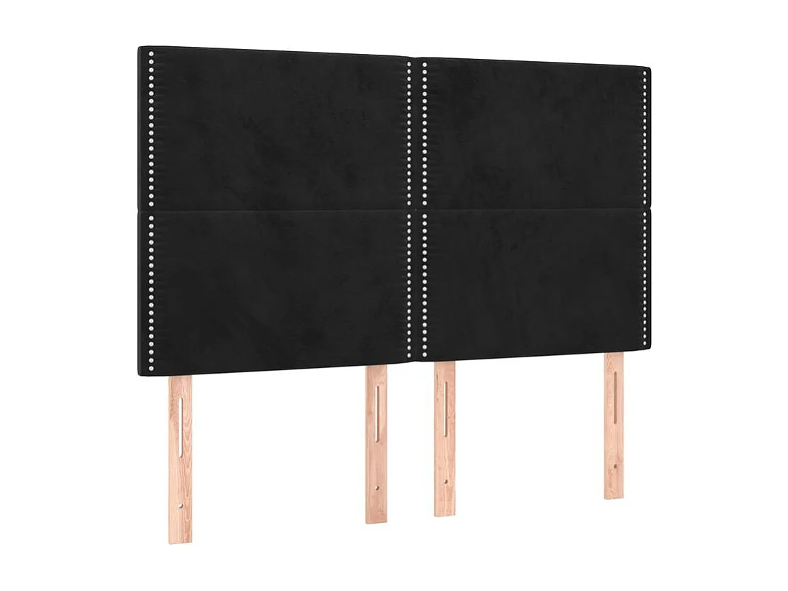 Sommier à lattes de lit avec matelas Noir 140x200 Velours