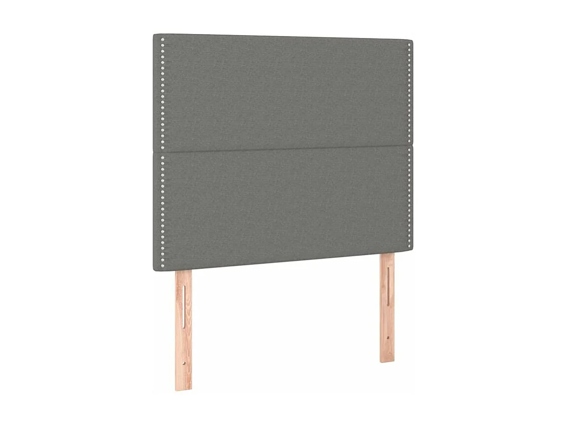 Sommier à lattes de lit et matelas et LED Gris foncé 120x200