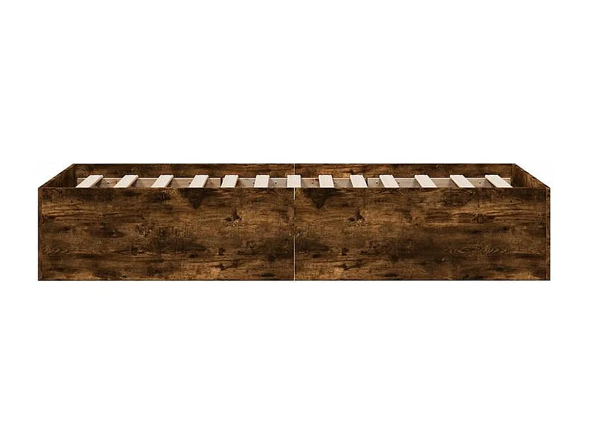 Cadre de lit chêne fumé 90x200 bois d'ingénierie
