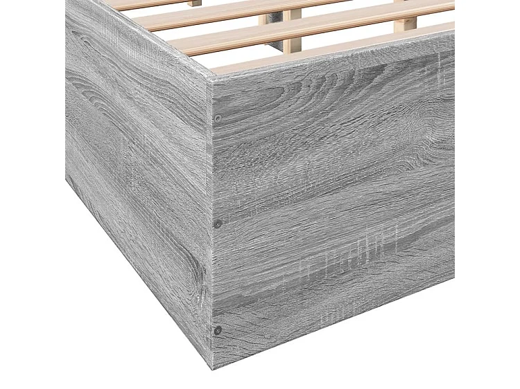Cadre de lit sonoma gris 120x190 bois d'ingénierie