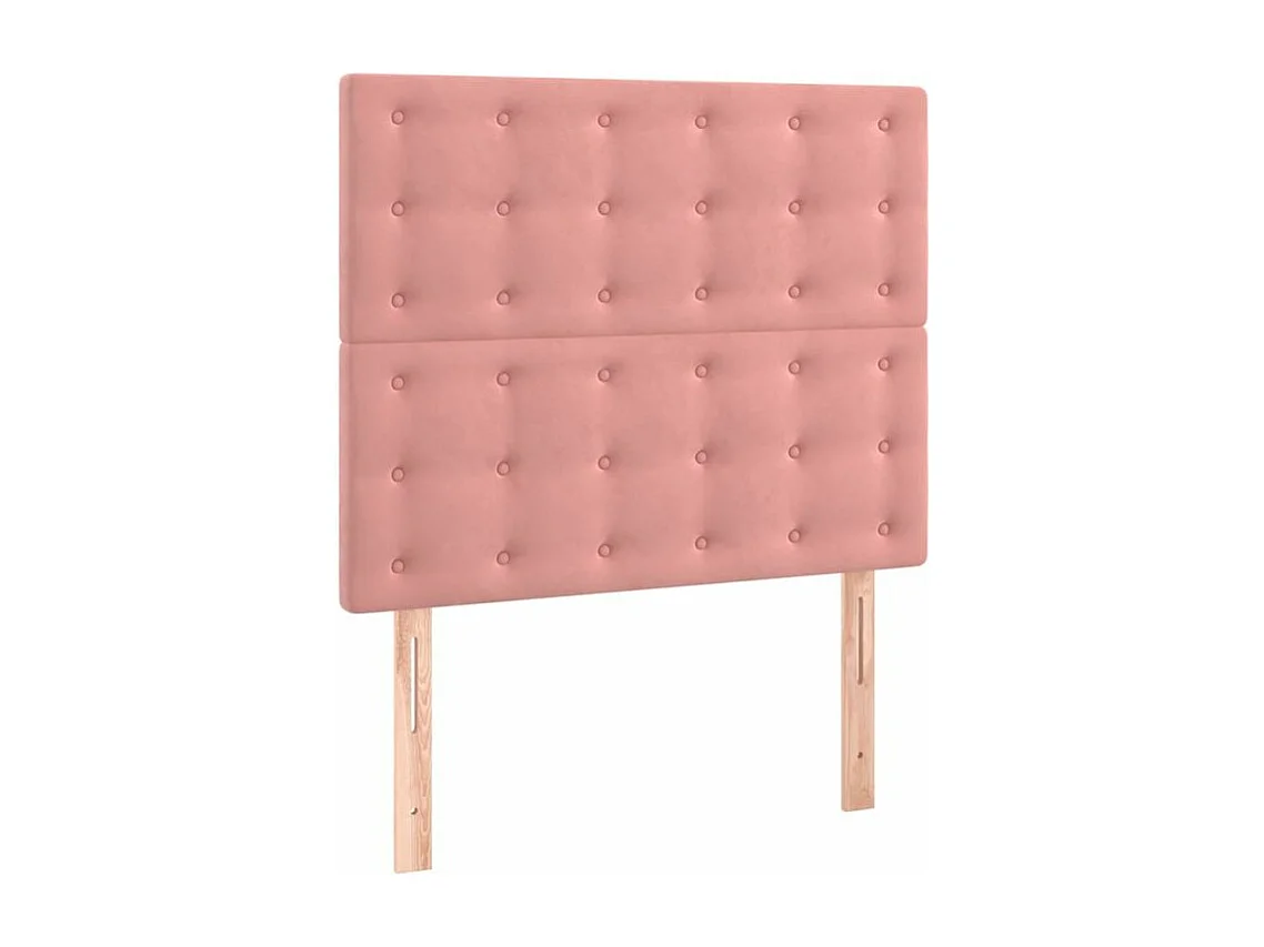 Sommier à lattes de lit matelas et LED Rose 100x200 Velours