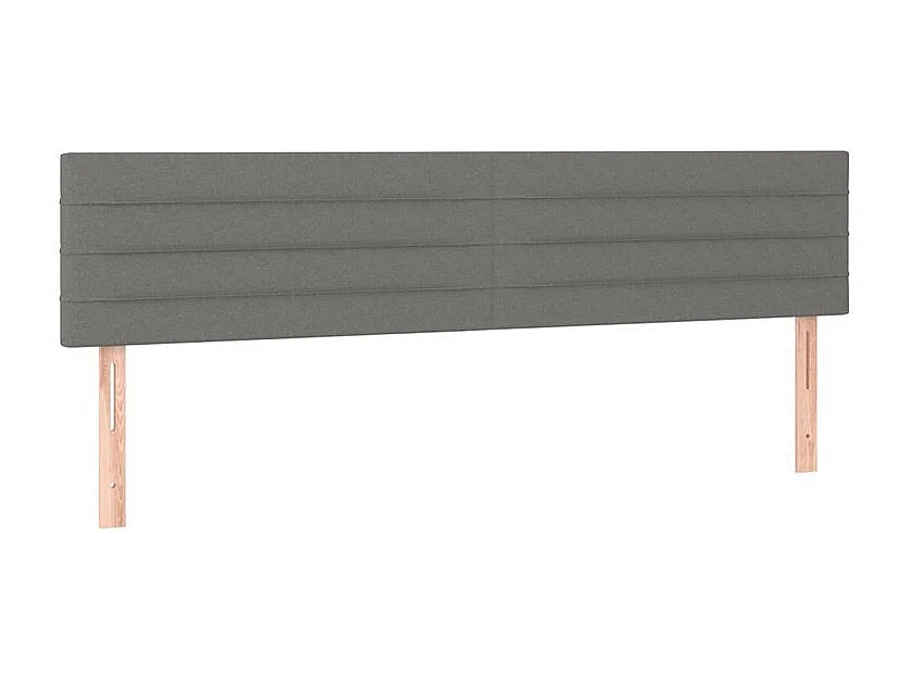 Sommier à lattes de lit avec matelas Gris foncé 160x200 Tissu