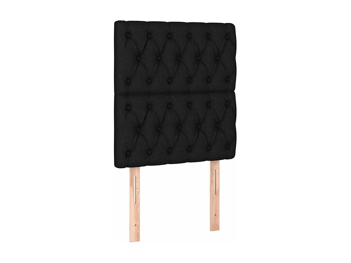 Sommier à lattes de lit et matelas Noir 80x200 Tissu