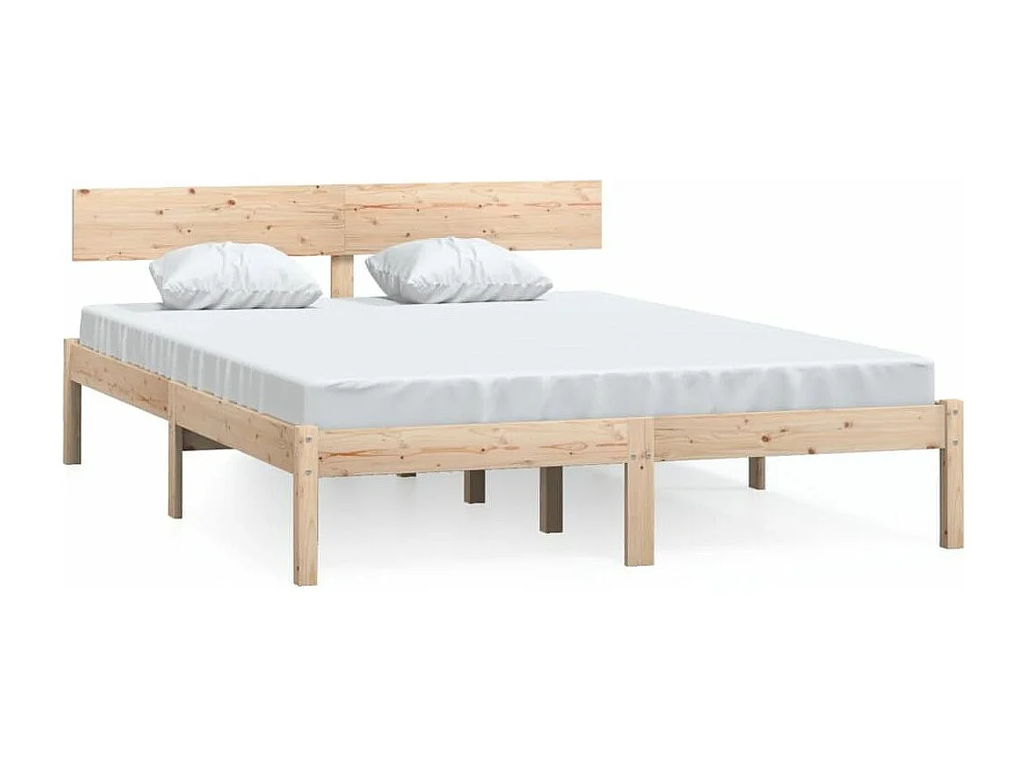 Lit Bois de pin massif 140x200 3