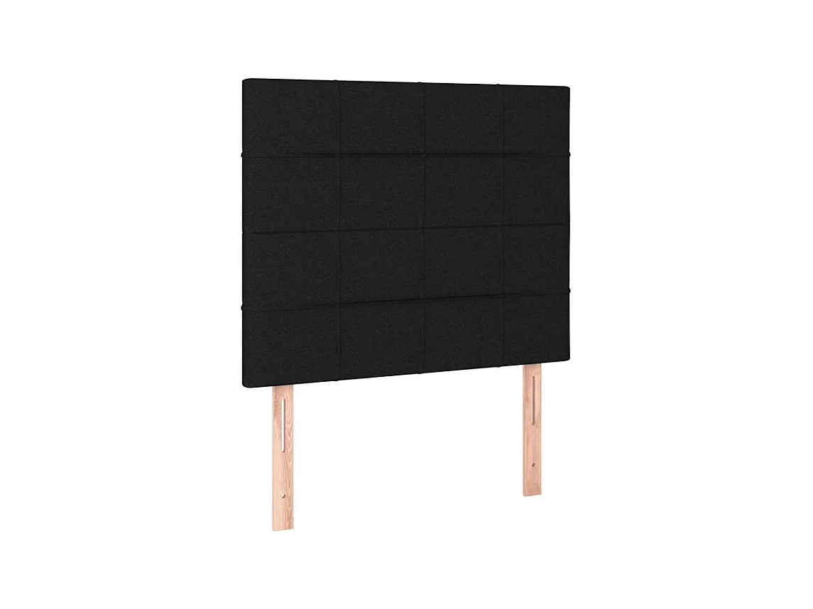 Sommier à lattes de lit avec matelas Noir 90x200 Tissu