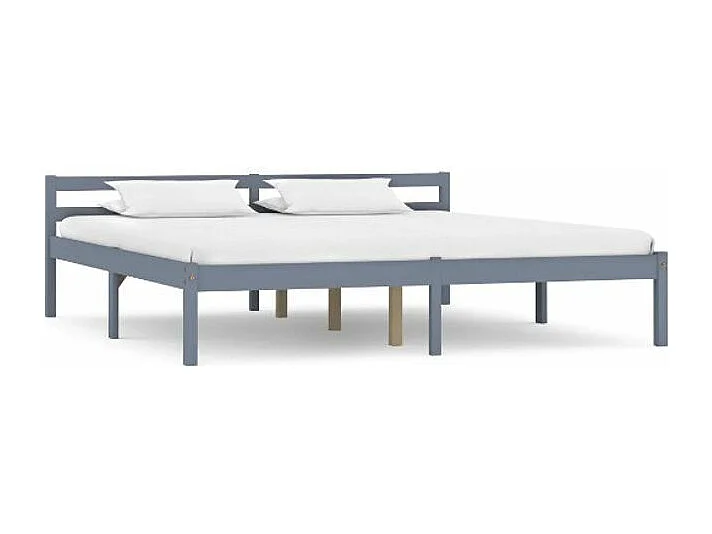 Lit adulte pin massif gris Dorma 180x200