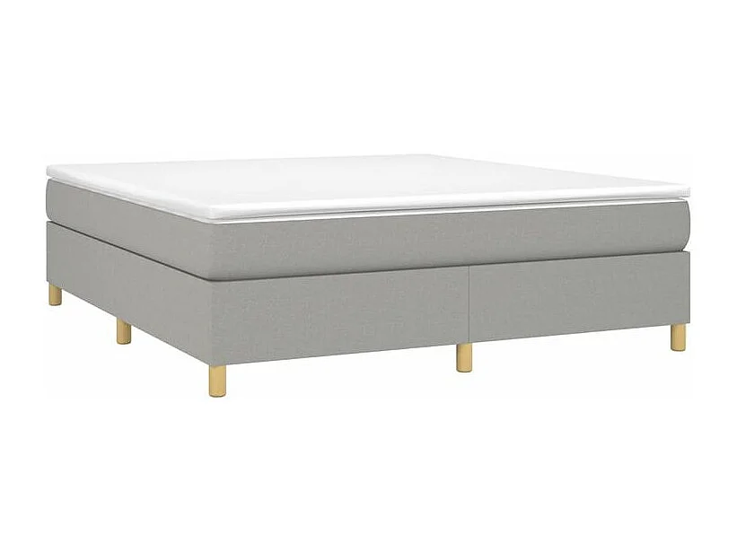 Sommier à lattes de lit avec matelas Gris clair 180x200 Tissu