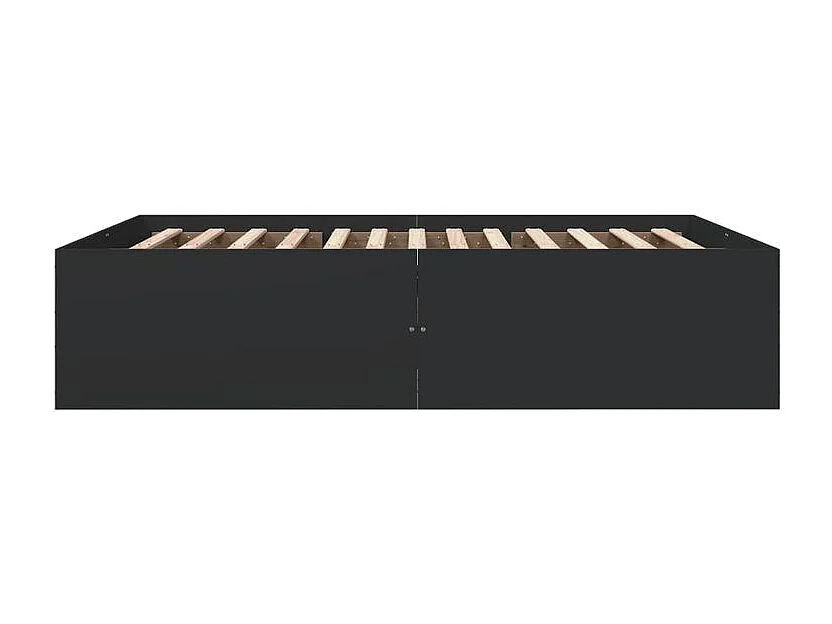 Cadre de lit noir 160x200 bois d'ingénierie