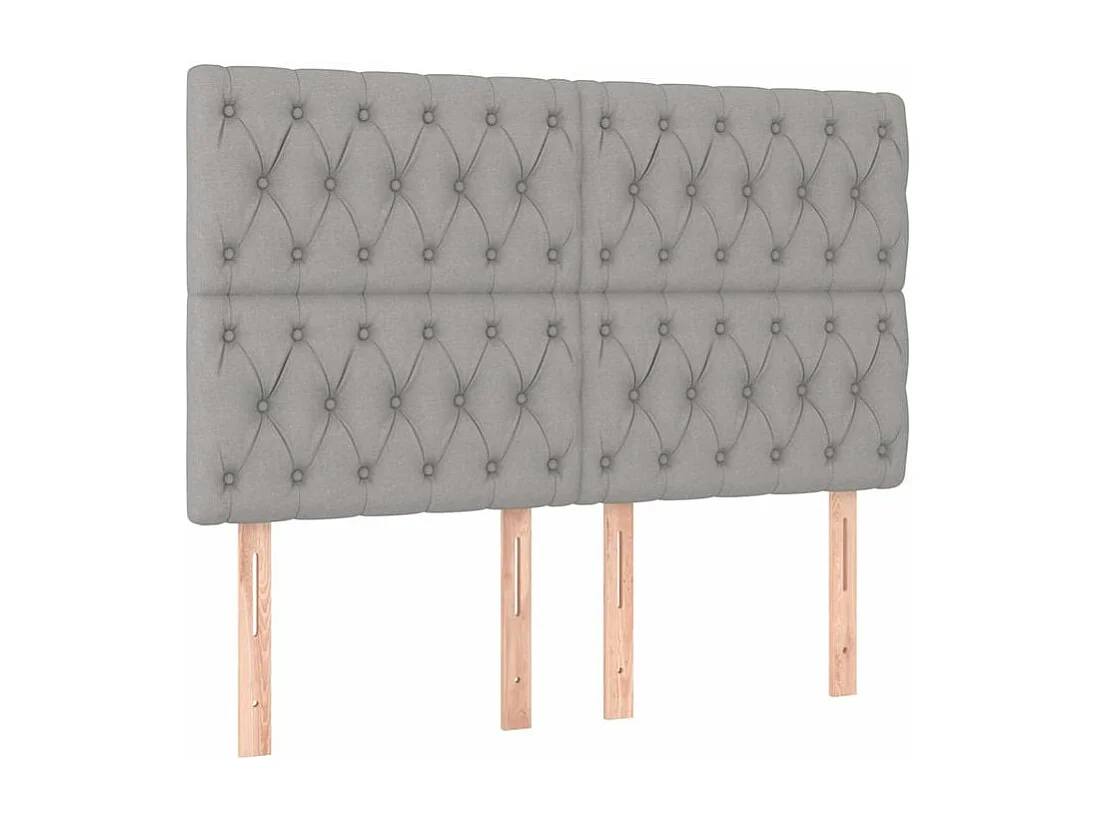 Sommier à lattes de lit avec matelas Gris clair 160x200 Tissu