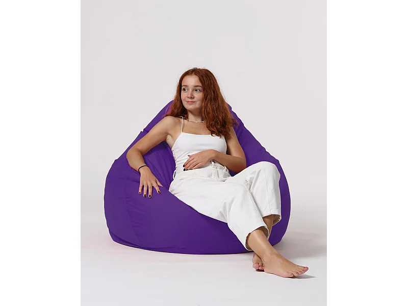 Pouf poire violet Premium XXL