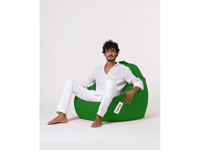 Pouf poire vert Premium XXL