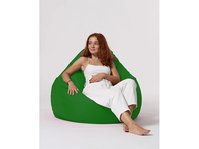 Pouf poire vert Premium XXL