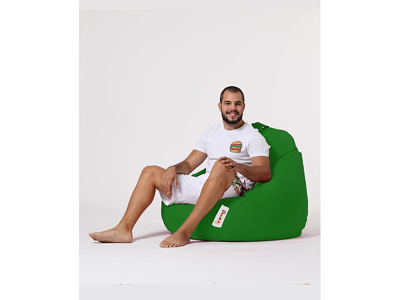 Pouf poire vert Premium XXL