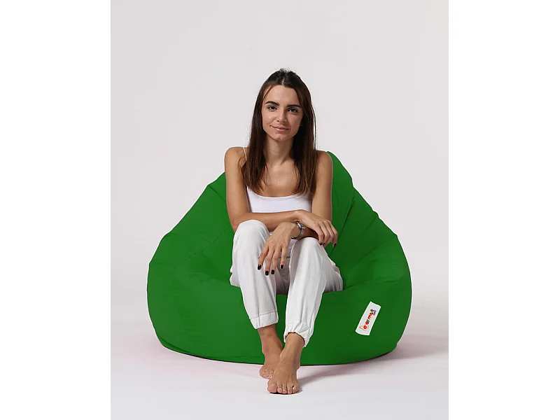 Pouf poire vert Premium XXL