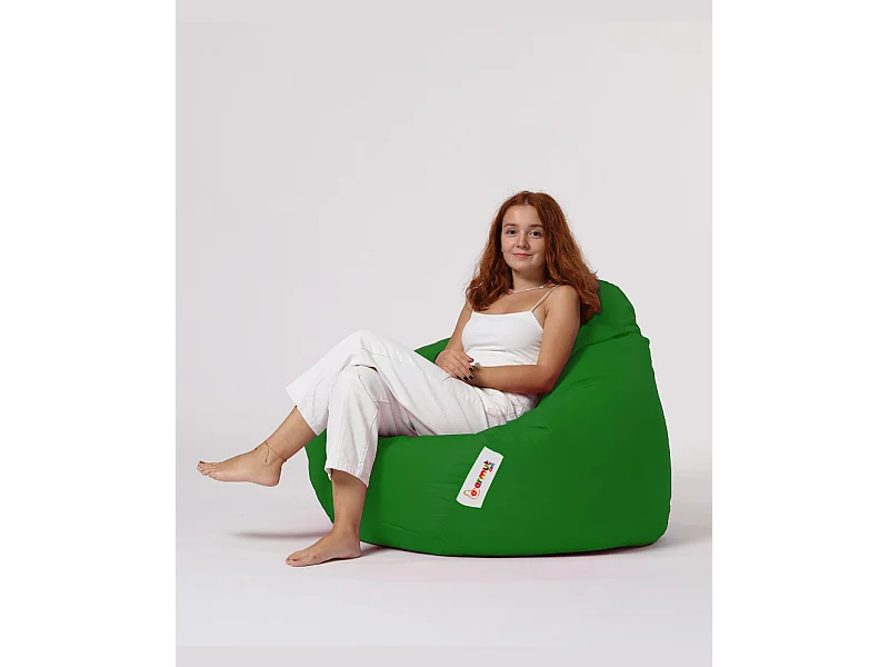 Pouf poire vert Premium XXL