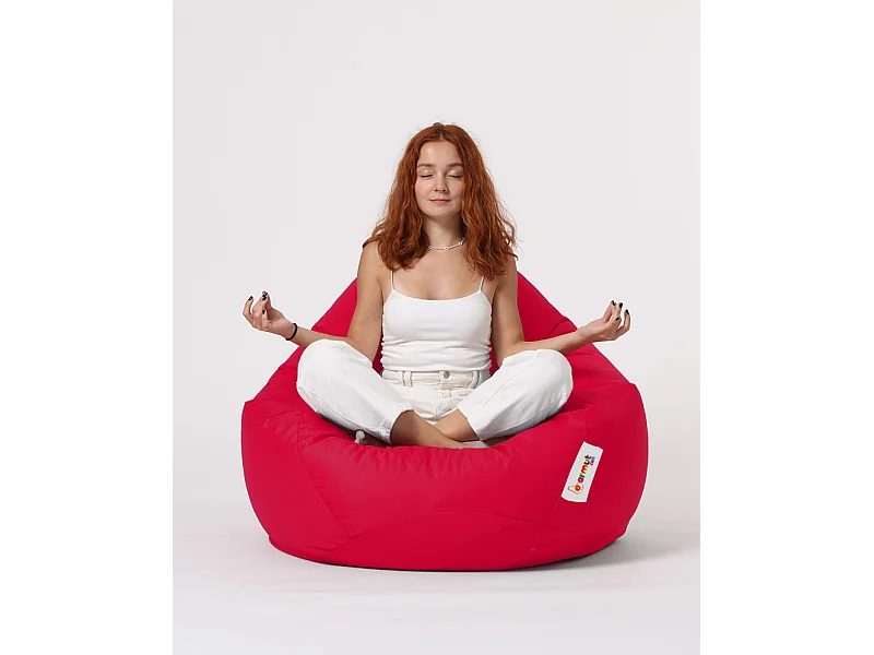 Pouf poire rouge Premium XXL