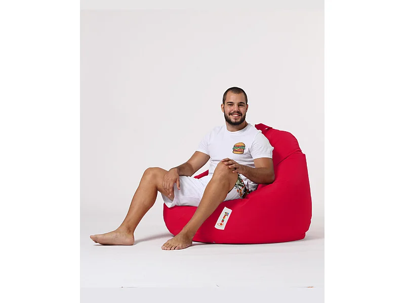 Pouf poire rouge Premium XXL