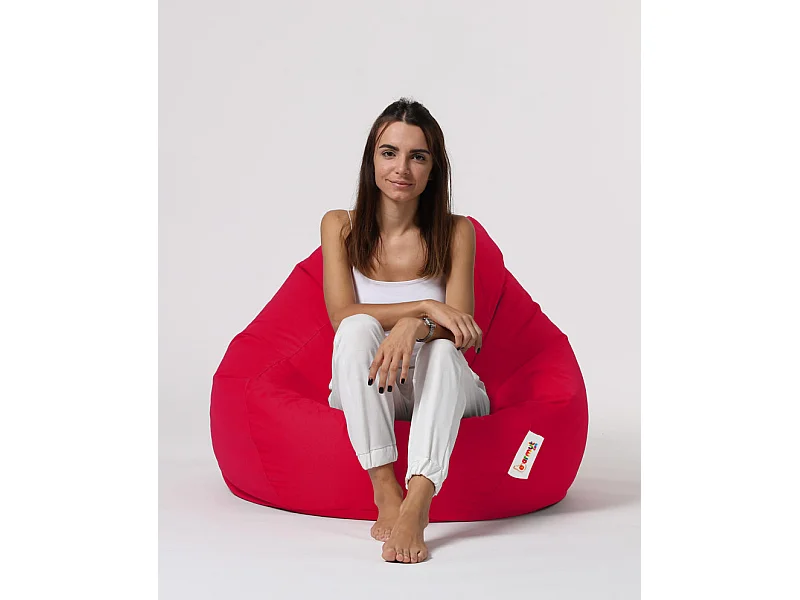 Pouf poire rouge Premium XXL