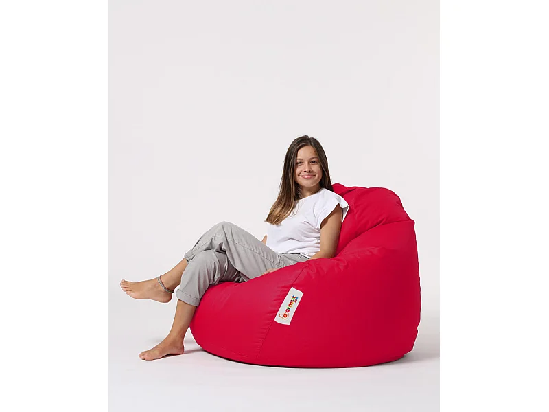 Pouf poire rouge Premium XXL
