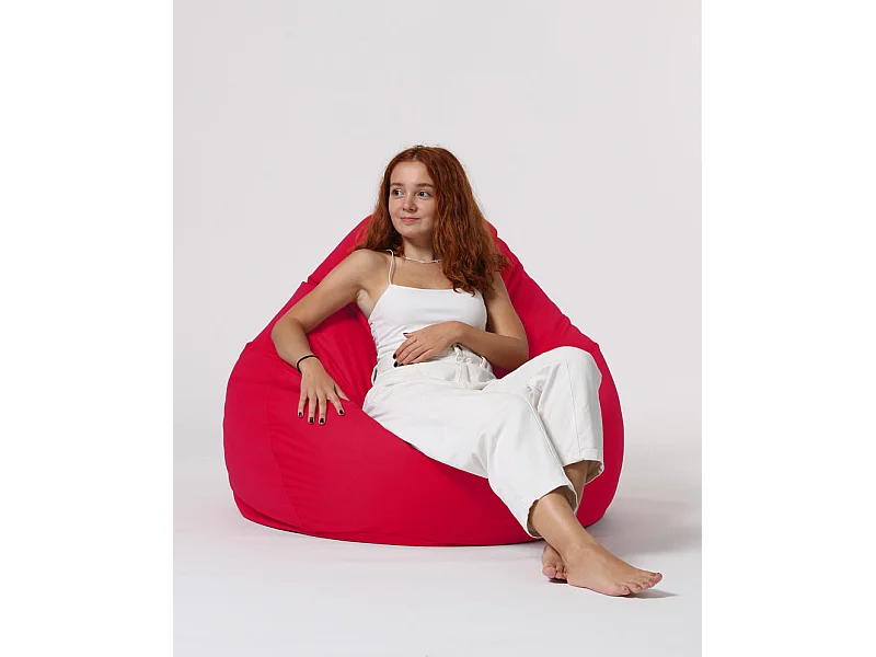 Pouf poire rouge Premium XXL