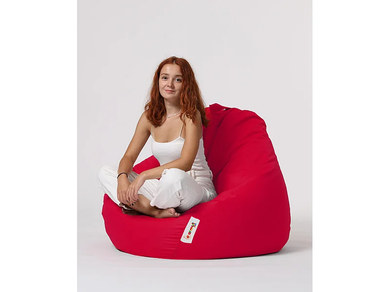 Pouf poire rouge Premium XXL